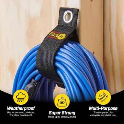 Heavy-Duty Wrap-It Storage Straps, 17-inch (6 Pack) - size: 17" (6-Pack)