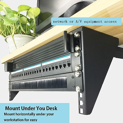 6U Vertical Wall Mount Rack-Heavy Duty 125 Capacity | Small Server Rack Mounting for 19 inches IT, AV, Studio, Network Equipment (6U150)