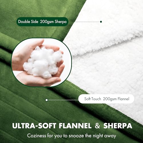 Full Size Electric Blanket Green, Soft Fast Heating, 1-10H Timer - color: 05 - Green, size: Full - 72" x 84"