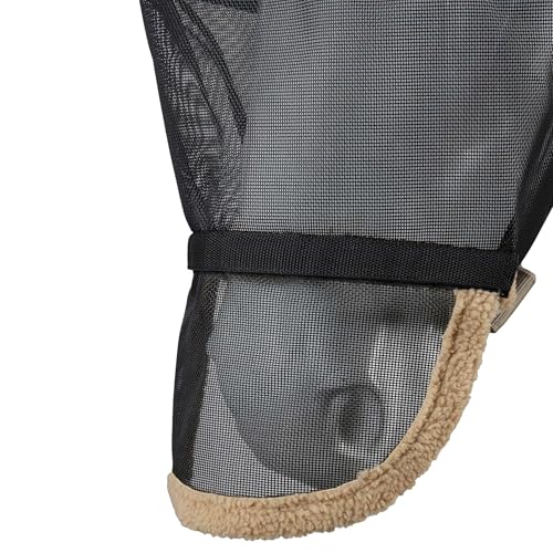 Horze Wire-Framed Soft Mesh Fleece-Lined Fly Mask with UV Protection - Atmosphere - S - color: Atmosphere, size: S