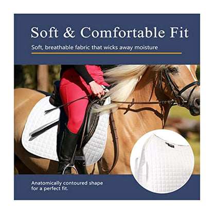 Harrison Howard Dressage Saddle Pad, Saddle Pad for Horses, High Wither - color: White