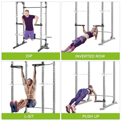 SELEWARE Dip Bar Attachment for Power Rack, 2 x 2 Tube, Multi Grip Handle - color: For 2" x 2" Rack with 1" or 1/2" Hole