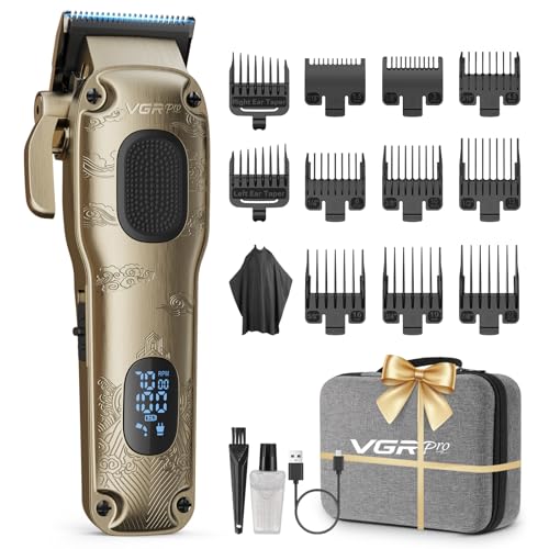 VGRPRO Hair Clippers for Men Professional, Cordless & Corded Barber Clipper - color: Golden