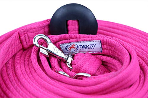 Premium Horse Training Super Soft Grip Swivel Lunge Line with Rubber Stopper with 6 Month Warranty and Replaceable Snap - color: Charcoal, size: 24'