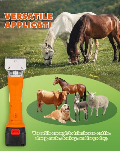 Cordless Horse Clippers for Ponies, Cattle & Large Dogs