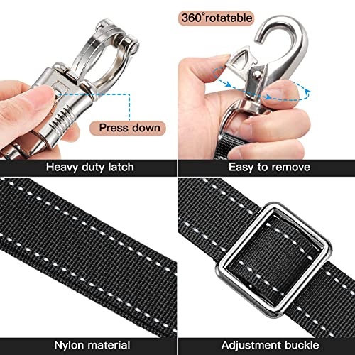 Cross Ties for Horse, Heavy Duty Nylon Trailer Tie - color: Black