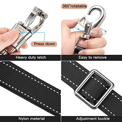 Cross Ties for Horse, Heavy Duty Nylon Trailer Tie - color: Black