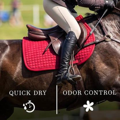 Equestrian Stockholm Close Contact Horse Saddle Pad for Jumping - color: Red