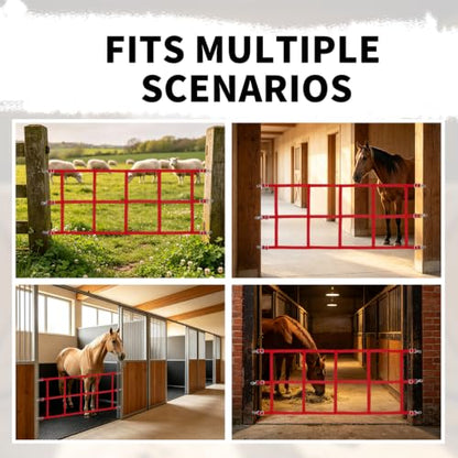 48" x 20" Stall Guards for Horses with Adjustable Straps and Hardware (Red) - color: Red
