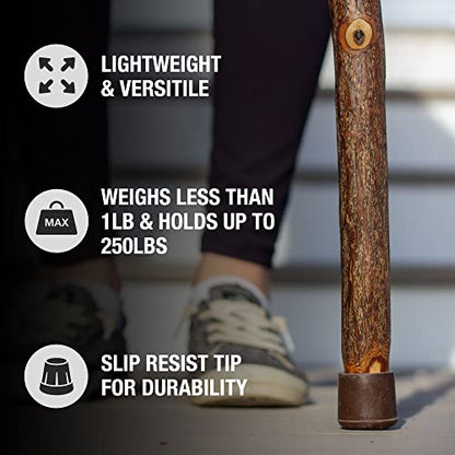 Brazos Wooden Walking Canes for Men and Women, Stable Walking Sticks for Seniors, Made in The USA - size: 37 Inch, style: Traditional Sassafras