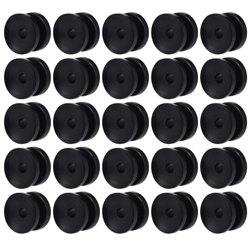 Donut Corner Post Electric Fence Insulators, Black, 20 - color: black, size: 20