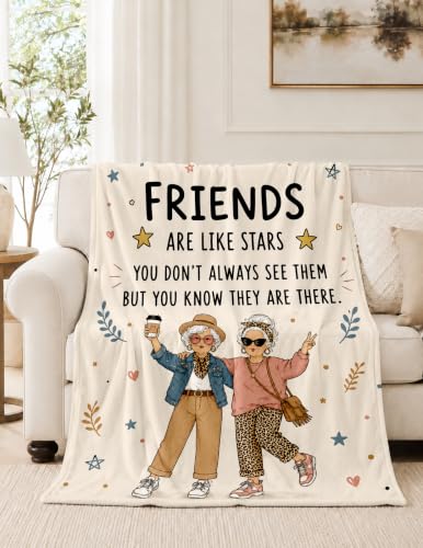 Friendship Blanket for Women, Cozy Flannel Throw Blanket | Friend Birthday Gifts for Women Friendship Gifts BFF Sister Soulmate Gift, Farewell Long Distance Friends Gifts 50x60 - color: Leopard Print Friends