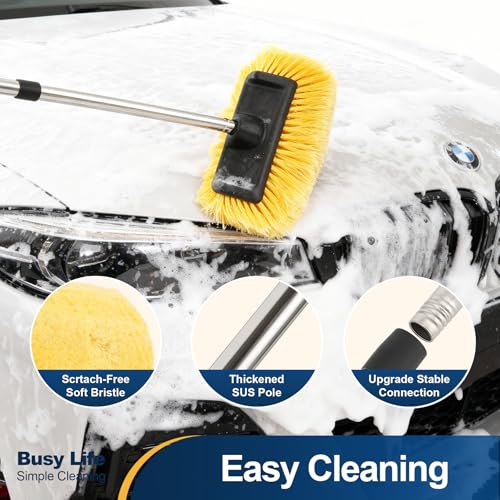 Yocada Five-Sided Car Wash Brush with 61" Long Handle No Scratch