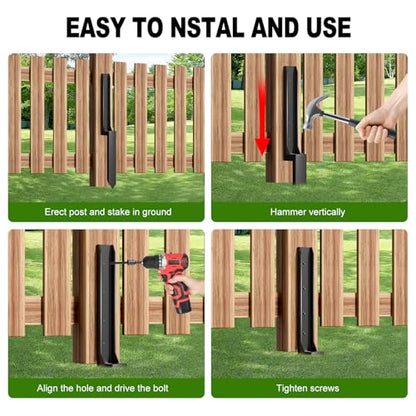 Fence Post Repair Kit，(One-Piece 33.7",2 pcs) - size: One-Piece (33.7")