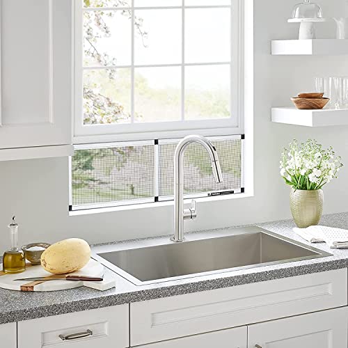 Expandable Window Screen, 2 Pack Adjustable Window Screen (15" H x 21" - 40" W) - Medium Replacement Window Screens with Frame, Durable Replacement Screen for Window - size: 2 Packs【15" H x 21" - 40" W】