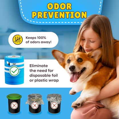 The Original Canned Dog Food Storage Container (2 Pack) Patent Pending Reusable Airtight Can Cover Pet Food Sealer - Keeps Dog Food Can Fresh in the Fridge, Eliminates Odor - color: Can - 2 pack