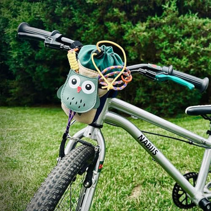Cute Animals Bike Water Bottle Holder with Shoulder Straps, Universal Cycling Bicycle Drink Cup Cage for Kid's, Cruiser, Scooter, MTB, Road Bike (Owls) - color: owls