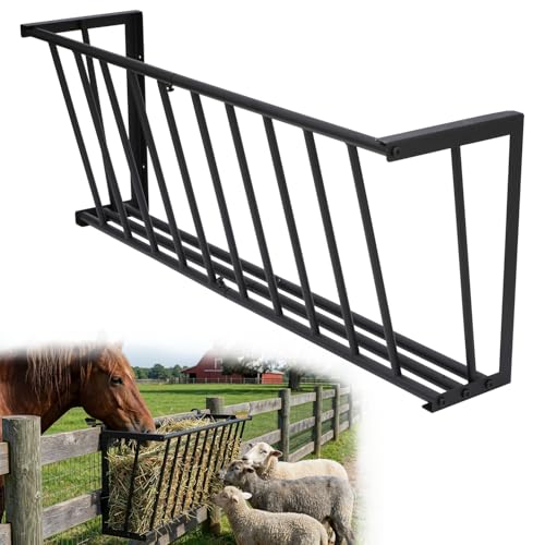 Lesolar Hay Feeder for Goats,40''Length/25 Gallon Hay Rack