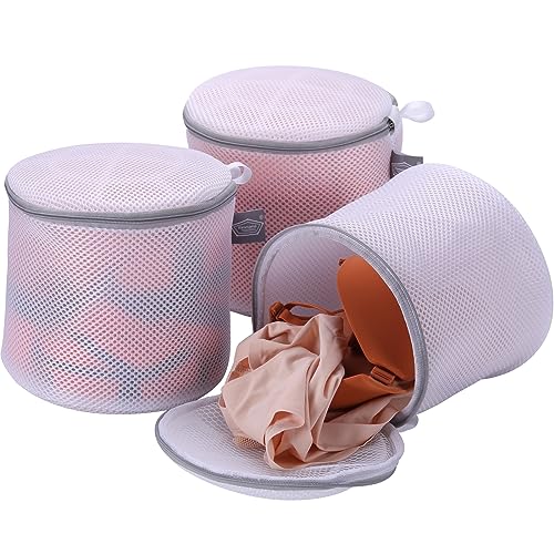 Large Bra Washing Bag for Laundry, Lingerie Bags for Washing Bras, 8", 3Pcs - size: 3L(8x8x8")
