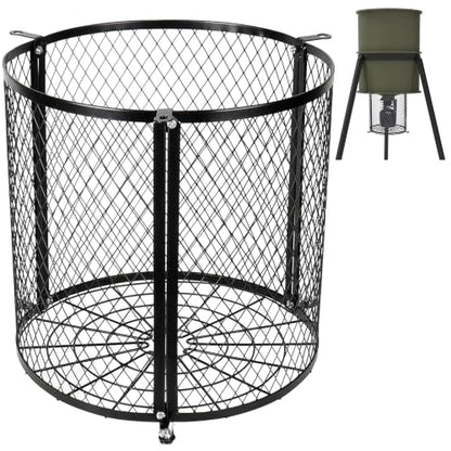 Deer Feeder Varmint Guard, 12.3” x 11.8” Varmint Cage for Feeders | All-Metal Deer Feeder Cage, Protective Cages for Feeder Keeping Wildlife Away Outdoor Hunting - color: black