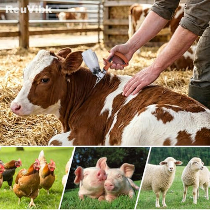 5ml Continuous Self-Refilling Livestock Syringe, 10 Needles Included - color: Yellow