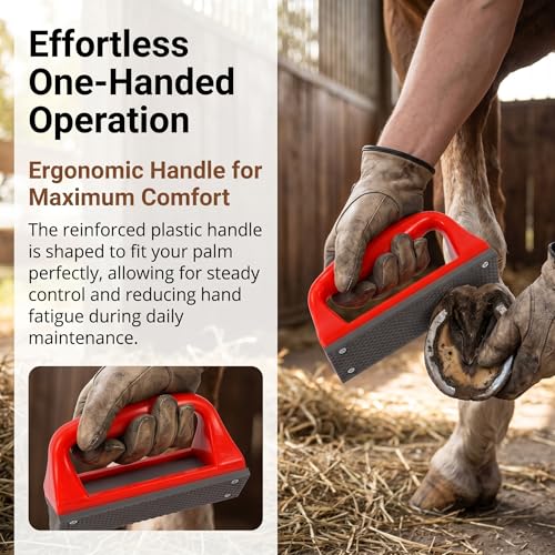 Mini Hoof Rasp for Horses Goats,Farrier Rasp, Ergonomic Portable Farrier Tool, Hoof Trimming File for Foals Ponies Donkeys