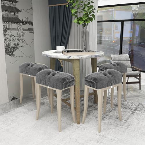 BUYUE Saddle Stool Seat Cushion, Luxury Triangle Fashion Jacquard with Anti-Skid Silicone Bar Stool Cushion Padded (Dark Grey, Rectangular,1 Count) - color: Dark Grey, style: Saddle