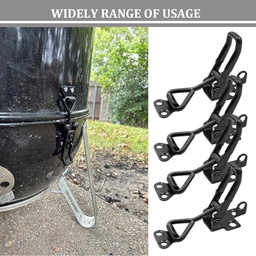 8Pack Heavy Duty Toggle Clamp Latch 4003 Style, Black Toggle Clamps | 1320lb Capacity Pull Clamp Adjustable Quick Release Hasp Clamps,Metal Toggle Latches Catch for Smoker Door Tool Box Trunk Jig - color: Black-8pcs