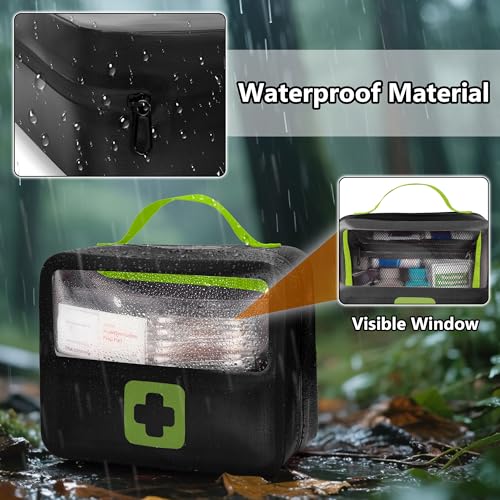 Marscamd Waterproof Empty First Aid Bag with a Detachable Panel - color: Green
