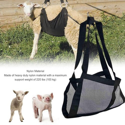 Haofy Animal Weighing Sling High Toughness Easy to Scale Bag Sling for Lambs Goats Alpacas Newborn Livestock Dogs, Dog Lifting Harness Pet Supply
