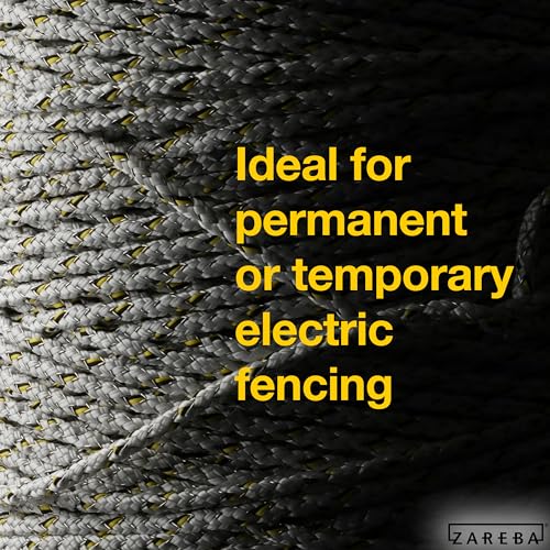 Zareba Elite Electric Polybraid Fence for Horses - 1000 ft, Highly Visible Electric-Horse Fence, 4 Tinned Copper Strands, Polybraid, EL1000C4-Z (Pack of 2) - size: 1000 ft. (Pack of 2)