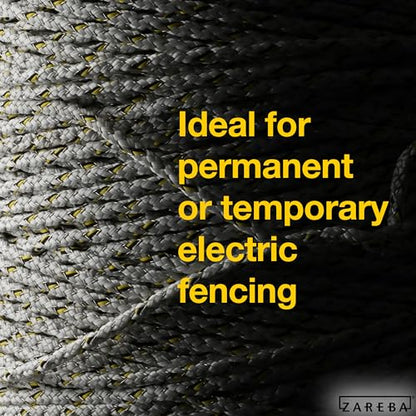 Zareba Elite Electric Polybraid Fence for Horses - 1000 ft, Highly Visible Electric-Horse Fence, 4 Tinned Copper Strands, Polybraid, EL1000C4-Z (Pack of 2) - size: 1000 ft. (Pack of 2)