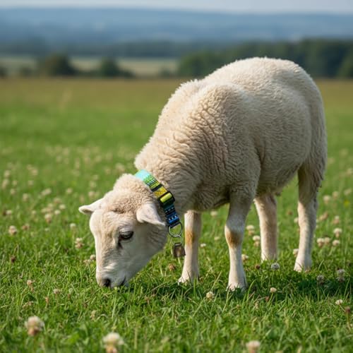 Goat Collars and Bells，Durable Nylon Adjustable Collar (Pattern) - color: Pattern, size: 3 PCS