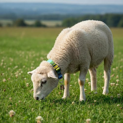 Goat Collars and Bells，Durable Nylon Adjustable Collar (Pattern) - color: Pattern, size: 3 PCS