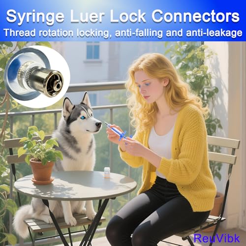 2Pcs 10ml Goat Drench Syringe, Adjustable Reusable Drench Gun - size: 10ML