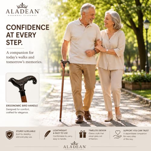 Walking Cane - Handmade,Wooden, Ergonomic, Stylish - Canes for Men, Cane for Women - Elderly Walking Sticks for Seniors, Unique, Wood - style: Tweety