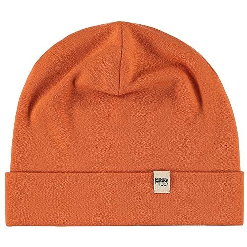 100% Merino Wool Cuff Beanie - Mens & Womens Warm Winter Hat - Watch Cap - Toque - Novelty Beanie - One Size Fits Most - color: Burnt Orange