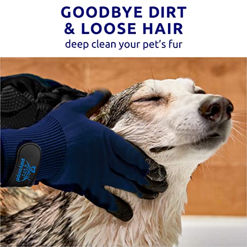 Pat Your Pet Grooming Gloves - Cat & Dog Hair Remover Glove for Deshedding Long and Short Fur