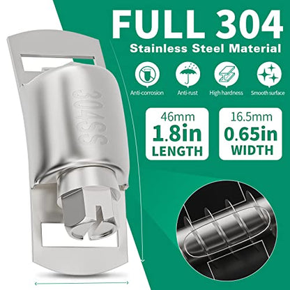 OURU 10PCS Hose Clamps Stainless Steel Stronger Fasteners, DIY Use - size: 0FT Metal Strapping+10 Fasteners