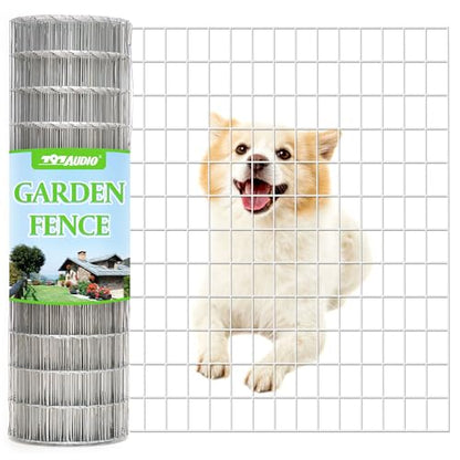 Metal Garden Fence, Hot Dip Galvanized After Welding, 2"x4" 14 Gauge, 72inch H x 50ft L Welded Wire Fencing,2/3/4/5/6ft Tallx50/100 ft Long Hardware Cloth for Yard,Farm,Chicken,Dog,Vegetable Protect - color: Galvanized, size: 2"x4" 72inx50ft