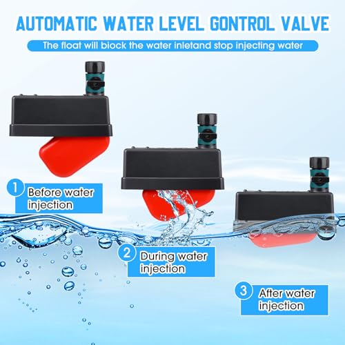 Threlaco 2 Set Water Tank Float Valve with 3/4" Hose Connector