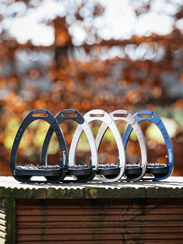 LeMieux Vector Control Stirrup - New Generation - Spring Loaded Hinged Arm - Cross Track Grip Surface - color: Rose Gold