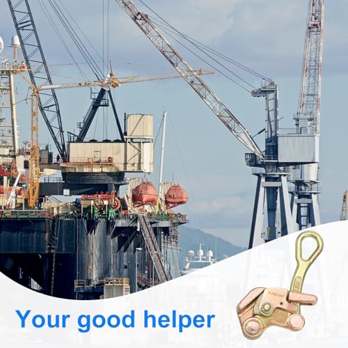 2 Pack 1T Cable Grip, 2204 lbs Wire Gripper, Wire Rope Tightener, Cable Pulling Tool, Carbon Steel Wire Stretcher with Swing Latch, Steel Cable Puller Tool for Wire Rope, Electricity, Industry - size: 2 Pack 1T Cable Grip