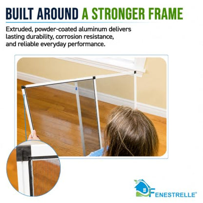 Fenestrelle Expandable Window Screen, 10″ H × 19″–36″ W Horizontal, 2-Pack - size: Small (10" H x 19"-36" W)