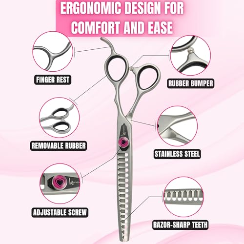 Kenchii Love Dog Grooming Shears, 17 Tooth Blender - size: 17 Tooth Blender