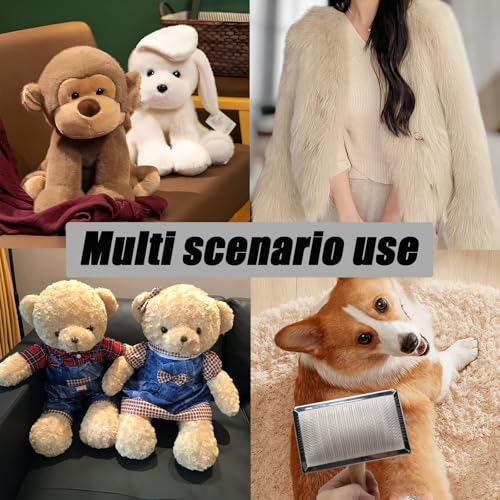 Yinluluna 2 Pcs Wool Carders, Needle Felting and Pet Grooming Tools, White - color: White