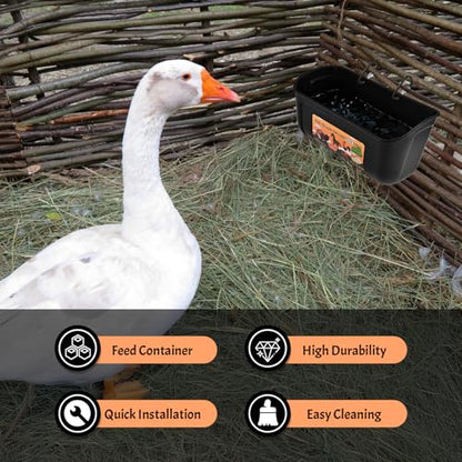 Cieex 3 Pack Hanging Chicken Feeder, Duck Feeder for Outside with Clips