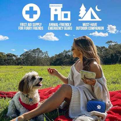 EVERLIT Pet Medic First Aid Kit | 95 Pcs Vet-Approved Medical, Outdoor & Emergency Supplies for Dogs, Cats, Animal Care | Travel-Friendly Compact Bag for Home, Car and Travel (Raven Black) - color: Clear