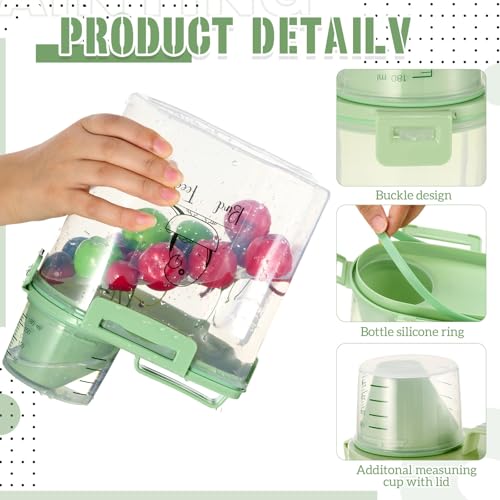 Ripeng 2 Pcs Bird Seed Storage Container, Food Container with Measuring Cup - size: 1.5 L,1.5 L