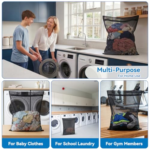 OTraki Extra Large Mesh Laundry Bags for Washing Machine, Black 35×43 Inch - size: 35×43 Inch